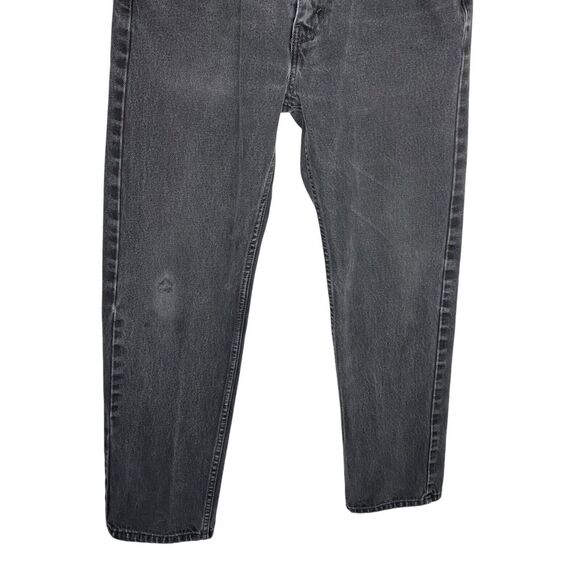 Levis 505 Jeans Mens 34x30 (Tag 34x32) Black Denim Straight Grunge Skater Y2K - Picture 5 of 13